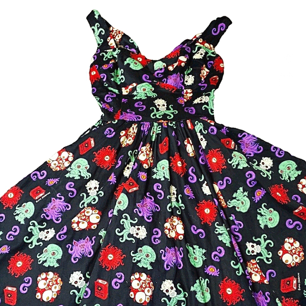 Pinup Couture Vera Dress in Cthulhu Print